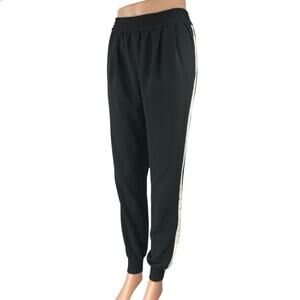 Joie Women Black White High Waisted Pull On Athletic Jogger Sweat Pants Size XS